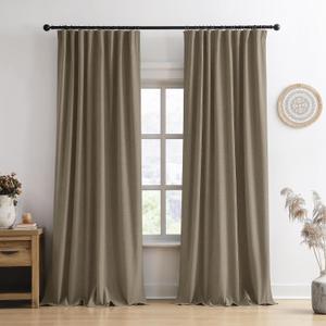 Blackout 2 Curtains 2 Panel Brown 50x100