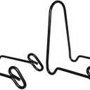 Artliving 2 Pack Display Stand Easel Iron Bowl Stands for Display Medium Deep Bowls, Platters and Deep Dishes (Black)
