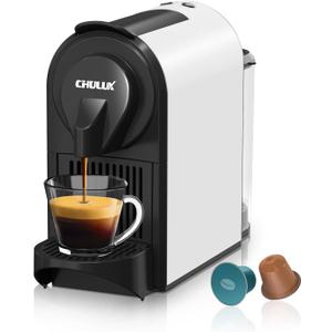 CHULUX Baf-Pro Espresso Machine, Mini Espresso Machine for Nespresso Original Capsules, Single Serve Coffee Machine for Home Espresso & Lungo Maker, Italian ODE 20 Bar Pump, White