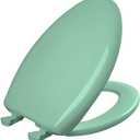 Bemis Classic Colors Slow Close Toilet Seat, Easy Clean Hinges and Durable Plastic Seat, Made in USA, Elongated, Ming Green