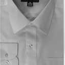 Mens Regular fit Solid Dress Shirts w/Convertible Cuffs (21.5" Neck 37" Sleeve, Light Grey)
