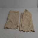Curtain Beige 2 Pcs 56x73 – Elegant Lace Design, Light Filtering Window Panels
