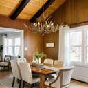 Antlers Chandelier 8 Light,Deer Chandelier Fixtures,Rustic Farmhouse Horn Antler Lighting for Living Room Bedroom Dining Room Kitchen Cafes,Bars,Kitchen Foyer(8 Lamp Arms+ 3 Arms), 8026-8Light