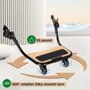Stroller Board for Vista (Models 2015-2019),Vista V2,and Vista V3 Strollers,Stroller Standing Board with 360 Universal Wheel,Use EVA Foam Wheels Smoothly Nnavigate Through Rugged Roads