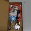 Spurtar 10-120 PSI Heavy Duty Tire Pressure Gauge with Inflator Air Chuck with Pressure Gauge with 4 Way Tool and Valve Cores Air Compressor Attachments Tire Inflator Nozzle for Car Automotive Truck