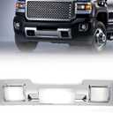 VLINCAR Skid Plate Compatible with GMC Sierra 2500HD/3500HD 2015 2016 2017 2018 2019 4 Door Replacement Front Bumper Skid Plate Panel Chrome 23178964 23178780 GM1053103C