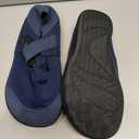 XIHALOOK Womens Walking Shoes Wide Toe Barefoot Shoes Zero Drop Minimalist Loafer with Adjustable Strap Slip on Clogs (Navy) 9 wide