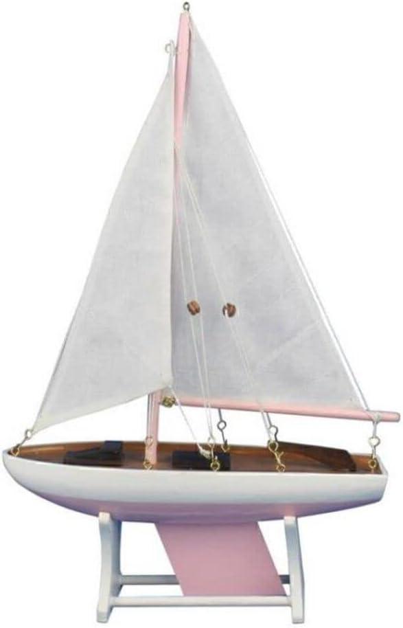 Handcrafted Nautical Decor It Floats 12" - Pink Floating Sailboat - Floating Sail Boat - Decorative Boat