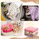 Tatuo 4 Pack Fleece Dog Blankets for Puppy Cats Multi-Size Sleep Mat for Pet Guinea Pig Soft Washable Warm Crate Bed Puppy Teething Toys Print Pattern Blanket Indoor(Mixed Color,24 x 16 Inch,Paw)