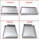 Parts DS126 Stainless Steel BBQ Cooking Griddle, Universal Flat Top Griddle with 2 Handles for Most Gas Grills, W18"D12.5"H2.75", Heavy Duty Stainless Steel Griddle 1pc, Middle size