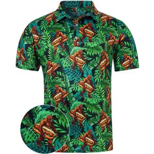 uideazone Golf Shirts for Men Dry Fit Polo Shirt Short Sleeve Moisture Wicking Golf Polos Performance Golf Tennis Shirt (Green, M)