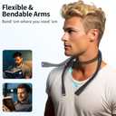 Book Light, 3-Color & 9-Brightness Reading Light, Bendable Neck Light, 80-hr Lasting Rechargeable Lamp, Perfect Book Light for Reading in Bed, Knitting, Camping (Black, Classic)