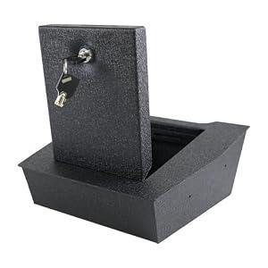 Under Seat Console Safe Box Compatible with 2019-2026 Chevrolet Silverado 1500/2500/3500ï¼Œ2019-2026 GMC Sierra 1500/2500ï¼Œwith Underseat Console Bench Seats, Triple Lock