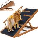 Dog Ramp for Bed, Non-Slip Pet Ramp with Adjustable Heights, Portable Foldable Dog Ramps for Cars, SUVs, Beds - Anti-Slip Traction Surface, Lightweight & Easy Storage