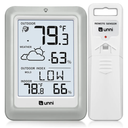 Indoor Outdoor Thermometer Hygrometer Wireless Weather Station, Temperature Humidity Monitor Battery Powered Inside Outside Thermometers with 330ft Range Remote Sensor and Backlight Display