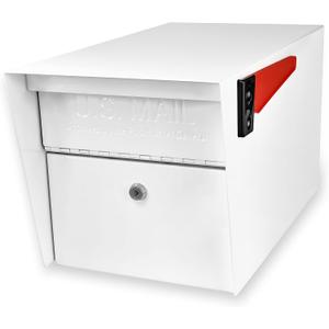 Mail Boss 7509 Mail Manager Curbside Locking Security Mailbox, Alpine White