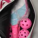 Pink Pickleball Paddles Set of 2,USAPA Standard Fiberglass Pickle ball Set with 2 Cute Lightweight Pickleball Rackets,2 Indoor&2 Outdoor Balls,1 Carrying Bag,Sport Gift for Women, Beginner