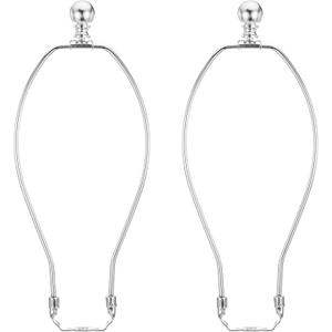 PATIKIL 11 Inch Lamp Harp Kit with Finial, 2 Set Detachable Shade Bracket Holder, DIY Lighting Accessories for Table Floor Lamps, Chrome