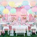 12 PCS Colorful Hanging Paper Lanterns Pastel 10 In Macaron-colored Neon Chinese Paper Lanterns Party Decorations for Classroom Baby Shower Wedding Birthday Valentine's Day (Macaron)