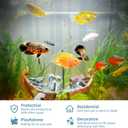 Hide Cave Aquarium Decorations-Premium Resinous Natural Hideout Fit for Aquariums & Terrariums, Reptiles, Amphibians, Fish Playground