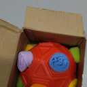 Snuffle Ball for Dog Toys Unbreakable Upgrade Ball Interactive Toy Foraging Snuffle Mat Puppy Treat Dispenser Slow Feeder Dog Puzzle Toys for Small, Medium, Large Pets (Red Rainbow)