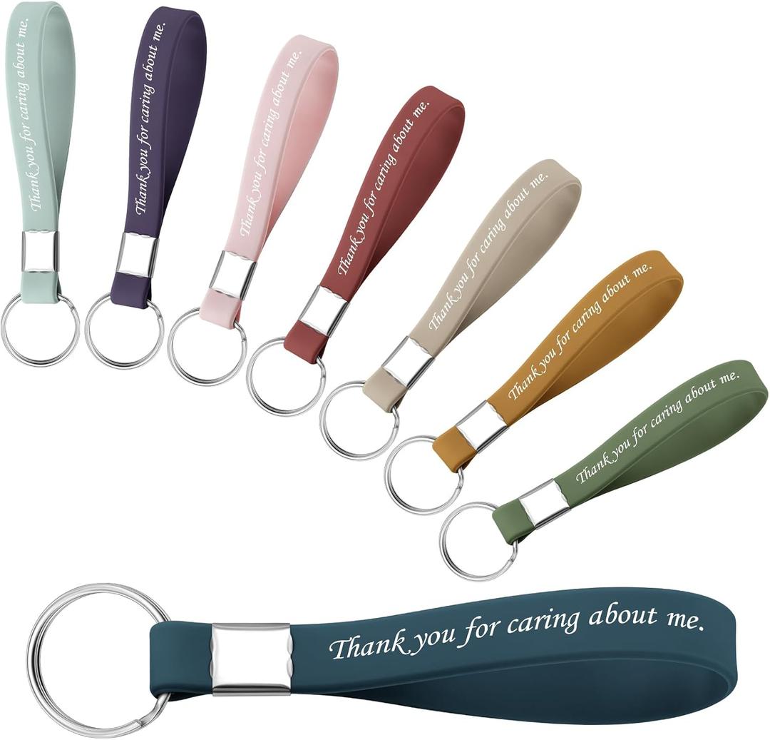 8 Pcs Teacher Appreciation Gifts Bulk for Women Men Thank You Keychains Birthday Back to School Graduation Gifts for Teachers Appreciation Keychain from Students