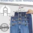 Pants Hangers With Clips, Newly Upgraded Detachable Space Saving Hangers for Skirts, Shorts & Trousers with Non slip clip,Heavy Duty Skirt Hangers - Hanging Closet Organizer And Storage,Patent Pending