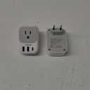 2 Pack European Plug Adapter USB C, TESSAN US to Europe Adapter 4 Outlets 3 USB Charger, Type C International Power Adaptor to Italy Spain France Portugal Iceland Germany, Europe Travel Essentials