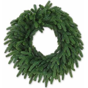 Christmas Wreaths Outdoor Realistic 24 Inch Large Artificial Winter Greenery Pine Cedar Wreaths for Windows Xmas Holiday Home Table Mantle Yard Staircase Wall Door Porch Hanging Decor Outdoor Indoor