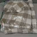 DII Buffalo Check Collection, Classic Farmhouse Tablecloth, 60 x 84, Stone