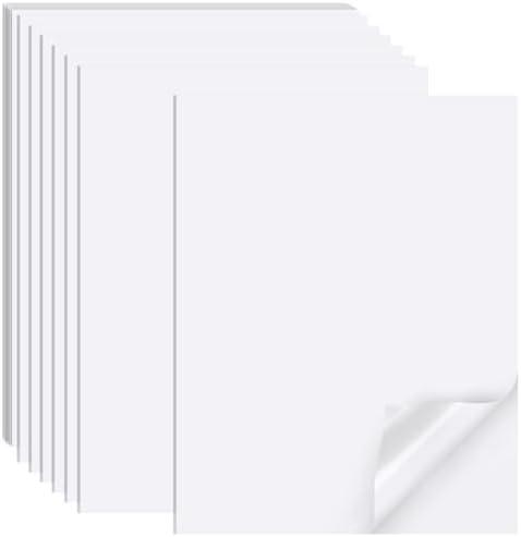 Printable Sticker Paper for Inkjet Printer, 40 Sheets 8.5"x11'' Matte Sticker Printer Paper Full Sheet Labels for Laser/Inkjet Printers, Letter Size