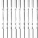 Yaocom 9 Pack Railing Spindles White Vinyl Deck Railings Colonial Style Deck Balusters for European Home Decorative Outdoor Stair Porch Fencing Railings (1 1/2" Sq X 32",Vinyl Railing)