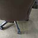 La-Z-Boy Delano Big & Tall Executive Office Chair, Ergonomic Mid-Back Lumbar Support, ComfortCore Memory Foam Cushion, Weathered Gray Wood Arms & Swivel Base, Bonded Leather, Chestnut Brown