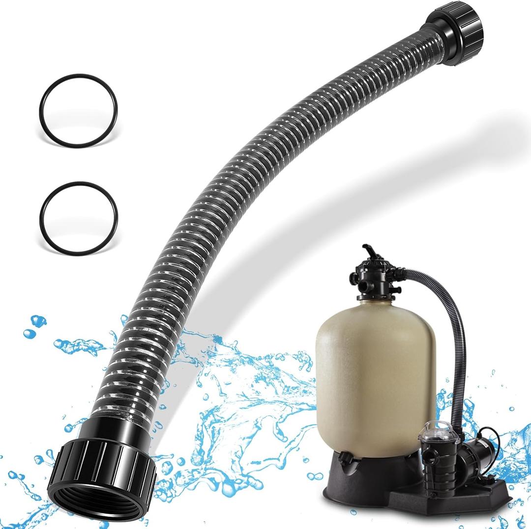 Upgrade 155710 Pump Hose Assembly Pump to Filter Hose Compatible With Pentair Sand Dollar/Sta-Rite Crystal-Flo II Pool/Spa Sand Filters for Above Ground Pools (30" Length)