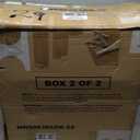 5 Pieces Patio Rattan Sofa Ottoman Furniture Set with Cushions, Black