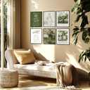 Aglcatie Green Christian Wall Art Poster Set of 6 Bible Verse Wall Decor Pictures Jesus Lamb Scripture Floral Canvas Prints Posters Religious Aesthetic Painting for Bedroom Bathroom 8x10in Unframed