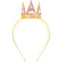 Velscrun Bright Purple Crystal Tiara Headband, Crowns for Women, Princess Girls Tiaras, Halloween Queen Crown Princess Quinceanera Headpieces for Birthday Prom Bride Wedding Pageant Party Hair Band