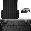 TripleAliners Truck Bed Mat Compatible with 2020-2023 2024 2025 Jeep Gladiator JT Accessories 5FT Vehicle Perfectly Flush All Weather Protection TPE Heavy Duty Pickup Car Bed Cargo Mat