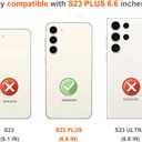 Hungo Compatible for Samsung Galaxy S23+ Plus Case, Thin Slim Cute Girly Skin Cases Protector with Airbag Bumper for Women Girls (Clear Blooming Wild Flowers)