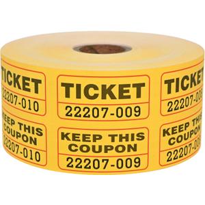 L LIKED Fluorescence Raffle Tickets Double Roll 1000 Tickets Neon Orange High Light 50/50 Tickets for Event,Raffle,Fundraiser, LD-RTDN2X2-1000Orange