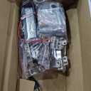 MXV 70" Fireplace TV Stand with Power Outlet for TVs UP to 80", Electric Fireplace Entertainment Center with LED Lights & Storage Cabinets, TV Console for Living Room, Office, Black-Black