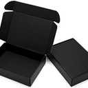 Timirog 9x6.5x2 Inches Black Shipping Boxes 24 Pack - Corrugated Cardboard Mailing Box for Small Business, Tab Locking Literature Mailer Packaging Supplies for Packing Digest Size Book Gifts Craft DVD