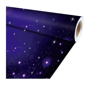 Qyeahkj Outer Space Bulletin Board Paper Roll Galaxy Bulletin Board Background Paper Fade Resistant Blue Night Sky Bulletin Board Decoration Poster Paper for Art Craft Classroom Supplies17.7in x 20ft
