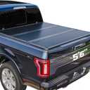 Hard Folding Truck Bed Tonneau Cover Compatible with Toyota Tundra 2014-2021 5.5 ft Short Box, Tri Fold Style