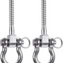 SELEWARE Set of 2 Permanent Antirust 304 Stainless Steel Screw Bracket Heavy Duty 180 Swing Hangers, 1800LB Capacity Playground Yoga Hammock Rope Tire Web Chair Sandbag Punching Bag Porch Swing Sets