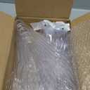 Dualshine 24 Pcs Disposable Clear Plastic Serving Utensils, 8 Set Including Plastic Serving Spoons, Tongs, and Forks for Dinner Parties, Buffets, Banquets, Events, Weddings, and Daily Use