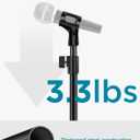 InnoGear Desktop Microphone Stand, 1 Pack Upgraded Adjustable Table Mic Stand with Mic Clip and 5/8" Male to 3/8" Female Screw for Blue Yeti Snowball Spark & Other Microphone