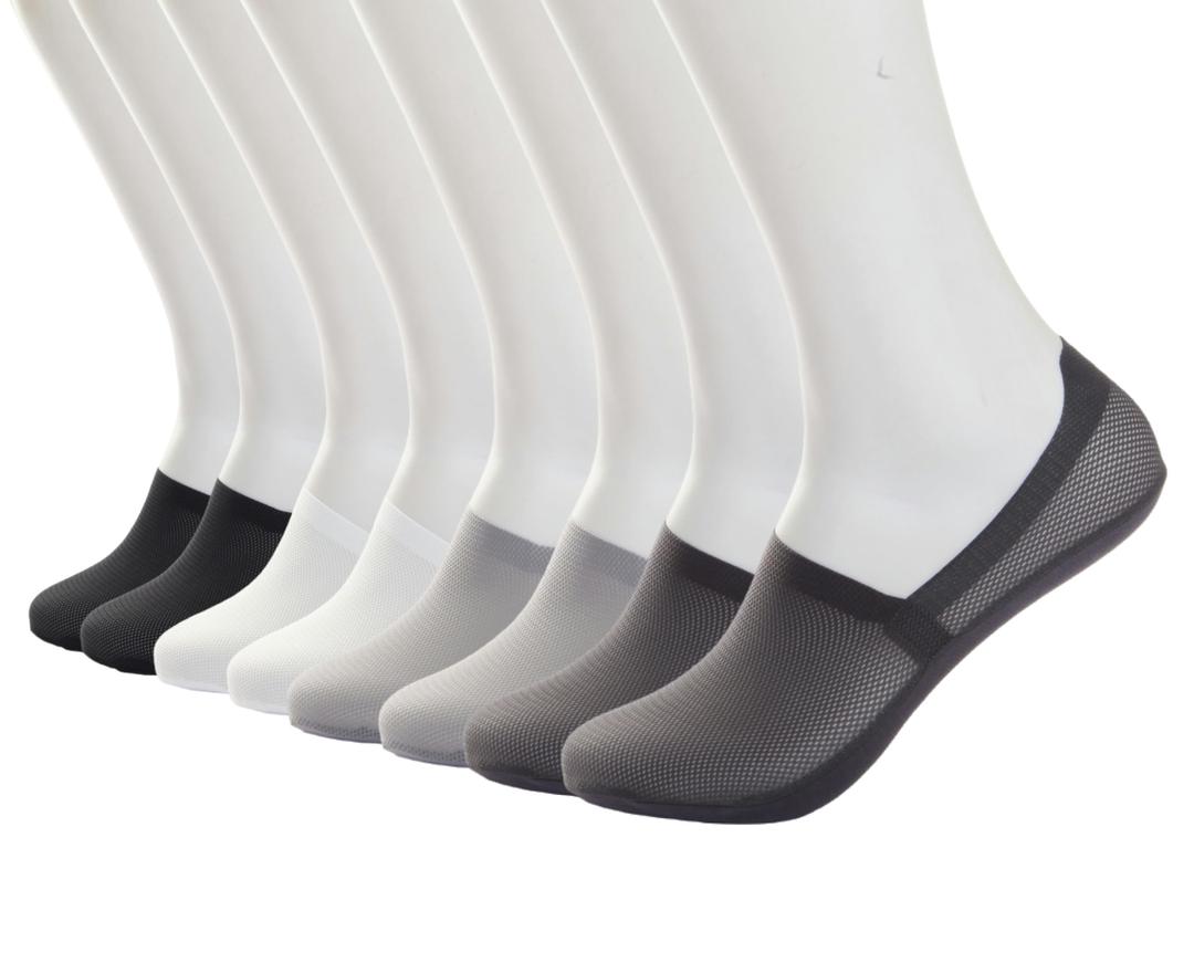 Jsimmotd Men's No Show Socks with Non Slip Grips, Ultra Thin Low Cut Invisible Socks for Running, Gym, Casual Wear - 8 Pairs(Combination 1)