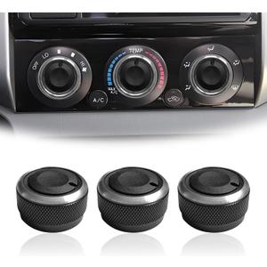 3Pcs Control Knob Heater A/C or Fan, Heater Air Conditioning Button Compatible with Toyota Tacoma Knob Toyota Tacoma Accessories 2005-2015