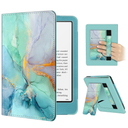 Fintie Case for 7"/6.8" Kindle Paperwhite(12th/11th Generation-2024/2021) and Kindle Colorsoft Signature Edition -Slim Foldable Stand Cover Auto Wake/Sleep for Paperwhite 2024, Green Marble